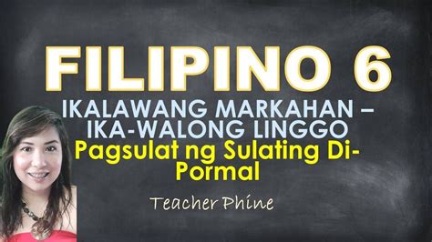 Teachers guide nakasusulat ng sulating pormal sa filipino 6